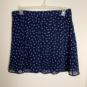 Navy blue & polka dot skirt